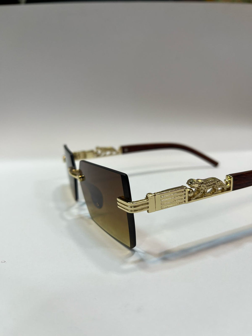 Rimless Glassess with Leopard